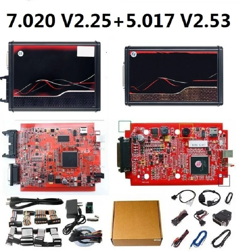 BDM Рамка V2.53 V5.017 ECU Программатор с пластиковой коробкой V7.020 4 светодиодный EU Online