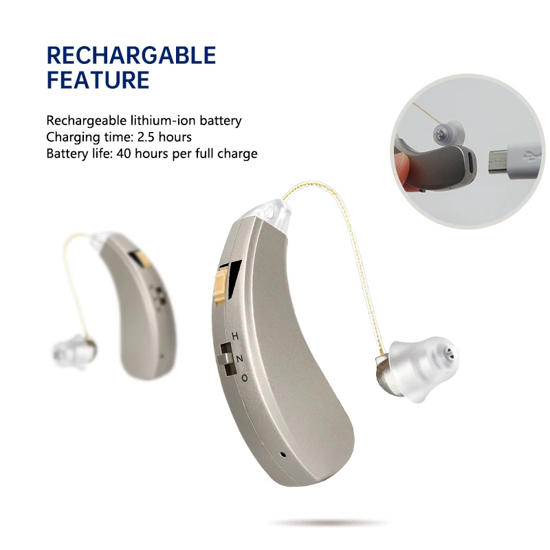Перезаряжаемый лучший слуховой аппарат наушники усилители звука беспроводные