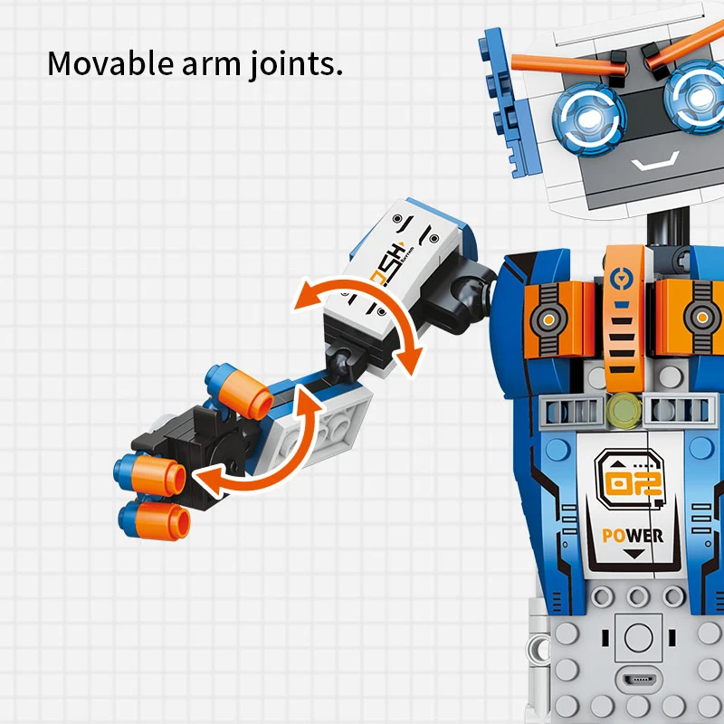 

New 447PCS City Creative RC Robot Electric Building Blocks Technical Remote Control Intelligent Robot Bricks Toys For Children
