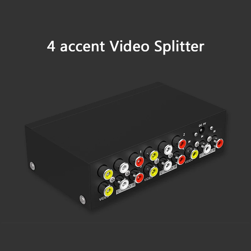 4-портовый аудио-видео AV RCA переключатель сплиттер селектор 1x4 композитный