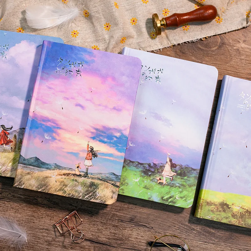 

Cute Cartoon Dandelion Notebook 128 Sheets Colorful Paper Gift for Students Girls NK-Shopping