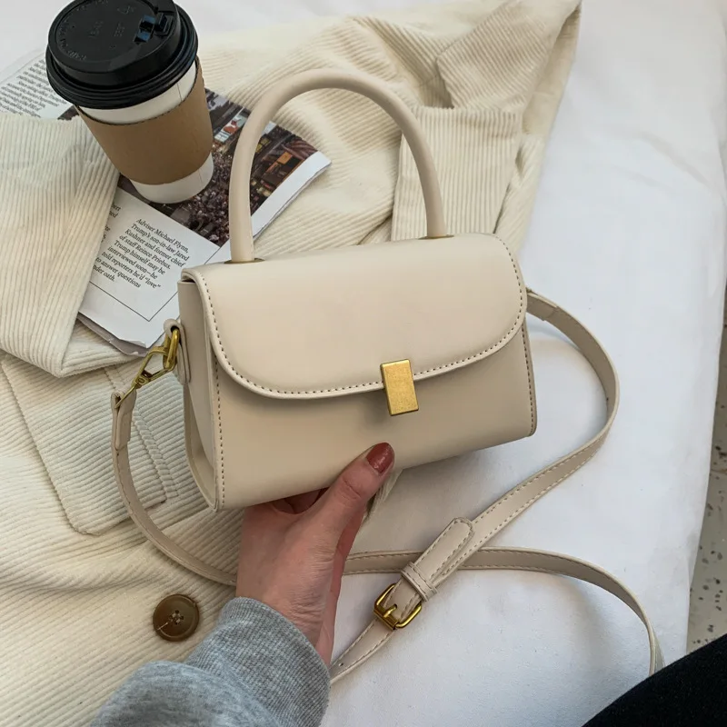 

Luxury Leather Handbag2021new Trendy Retro Wild Fashion Ladies One Shoulder Messenger Bag High Quality Designer Small Square Bag