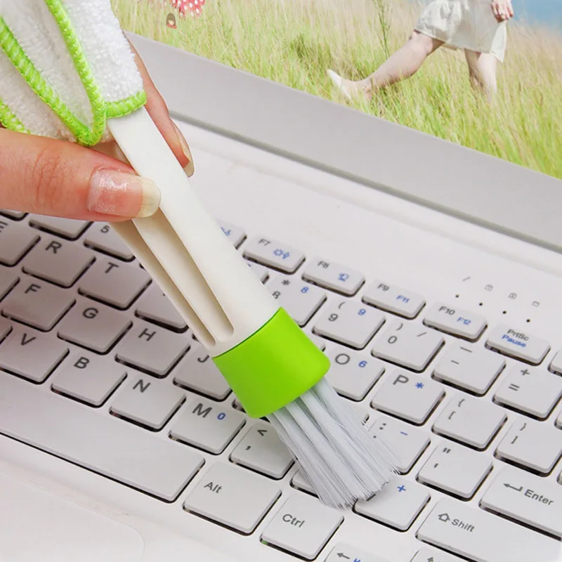 

Hot sale Portable Double Ended Car Air Vent Slit Cleaner Brush Dusting Blinds Keyboard Cleaning Brushes dropshipping