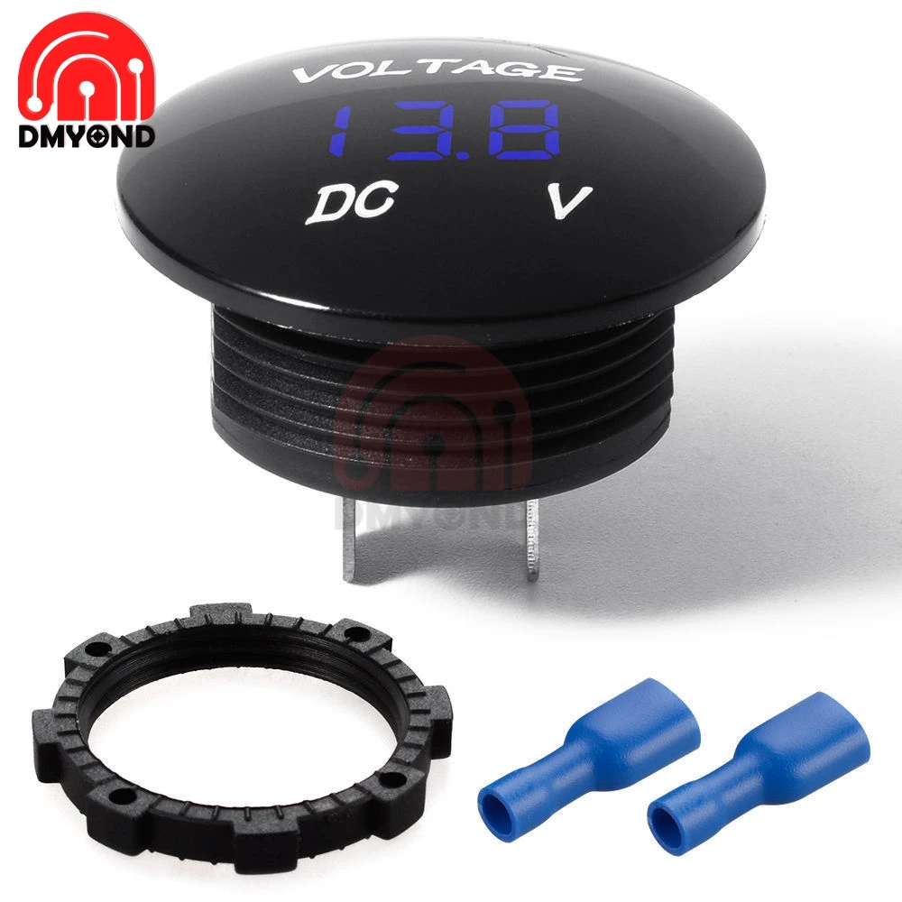 Водонепроницаемый DC 5 V-48 V автомобиль мотоцикл светодиодный Панель цифровой вольт Напряжение метр Дисплей вольтметр 12V 24V 36V
