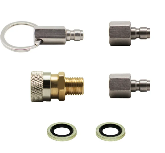 

PCP Paintball 1/8 BSPP Quick Coupler Fittings Disconnect Kits Stainless Steel