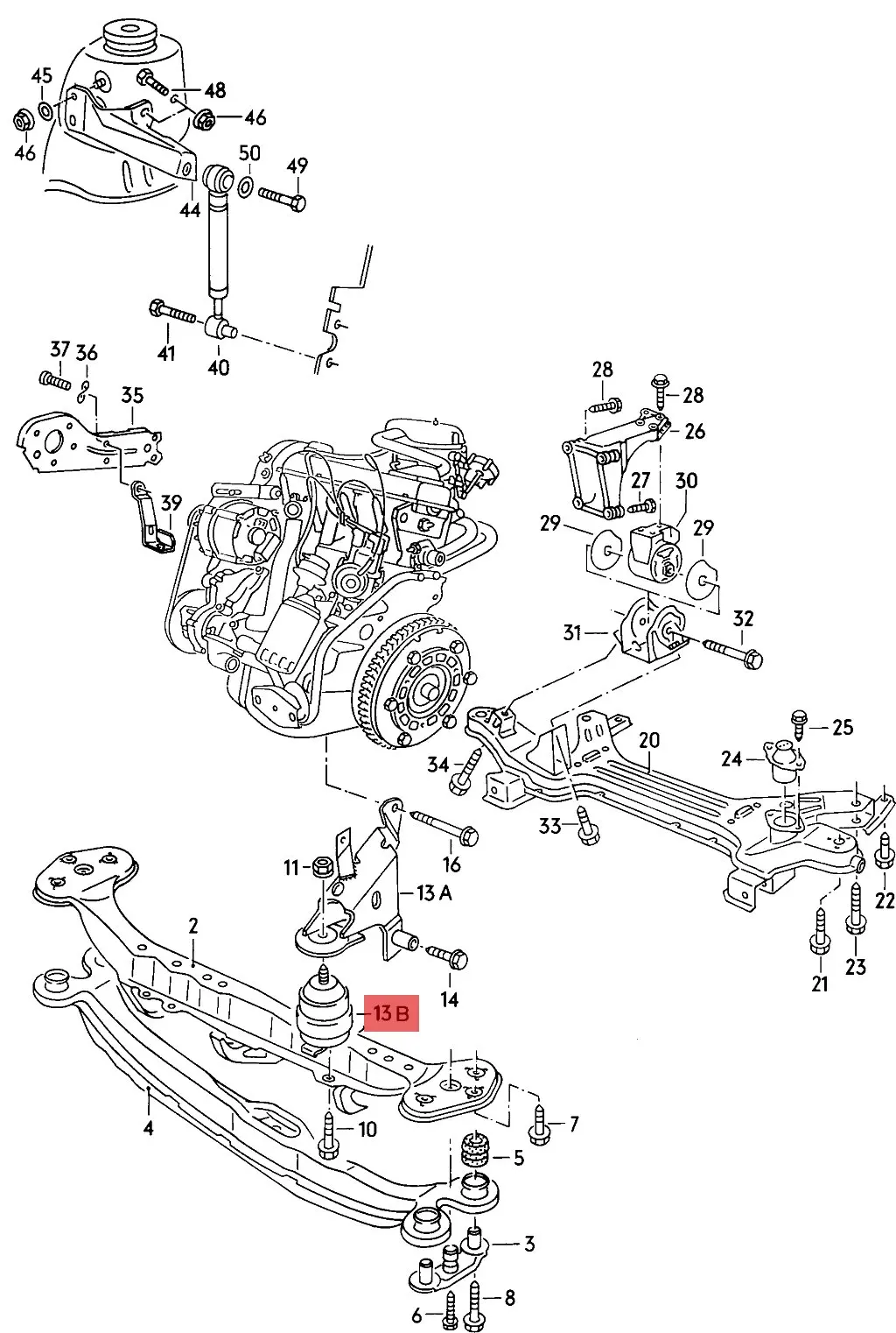 

Baofeng Engine Mount 357199279B=1GD199279A For VW Corrado Jetta II Golf II Passat Variant For Seat Toledo I