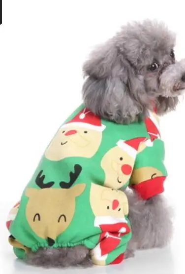 (5 шт./лот) Рождественская собака породы чихуахуа кошка хлопковая одежда