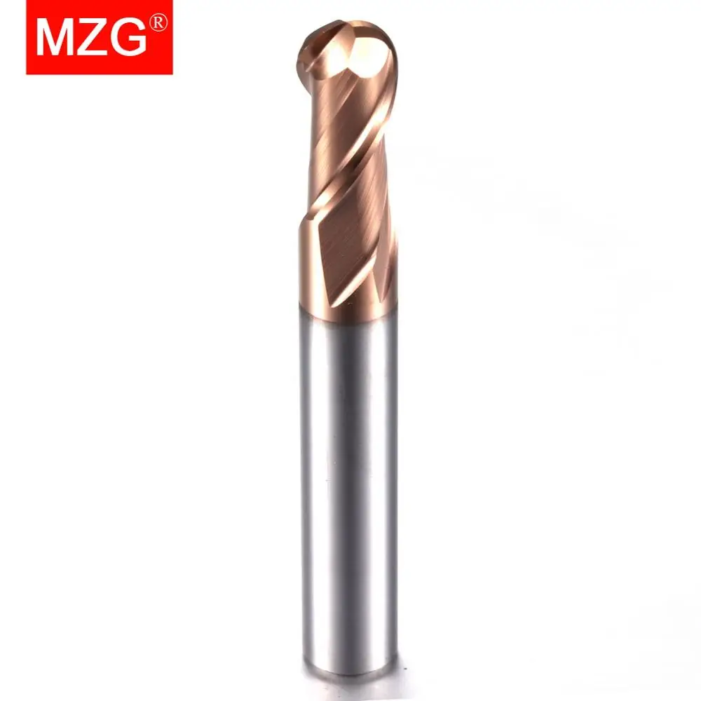 

MZG 2 Flute Lengthen Mill 100L Cutting HRC60 4mm 5mm Milling Machining Tungsten Steel Ball Nose End Bit Milling Cutter