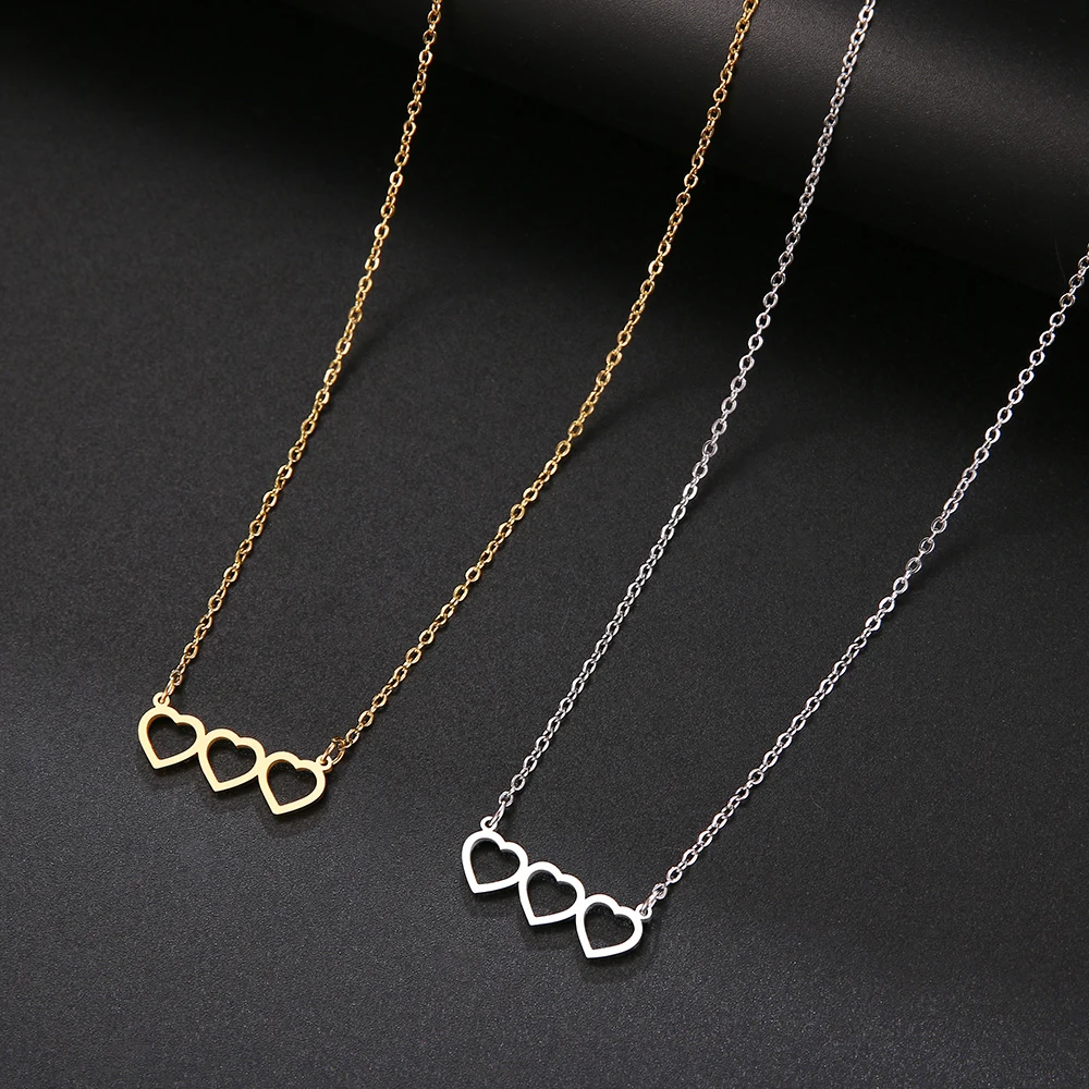 

Connect Heart Necklace For Women Fashion Stainless Steel Jewelry 2020 Charming Gifts For Best Friends Trendy Pendant Choker