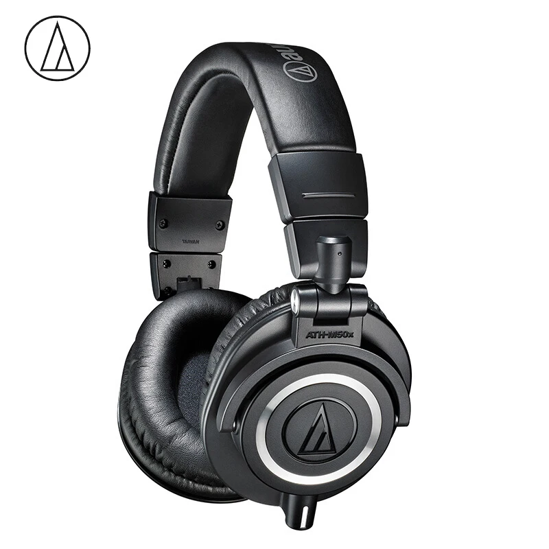 Оригинальный Audio-Technica железа Треугольники ATH-M50x RD на головке монитор M50XRD синий