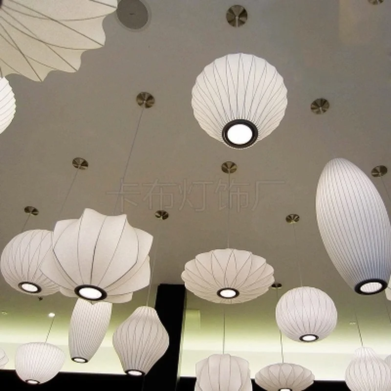 Японская шелковая люстра светильник с абажуром освещение лестницы датской