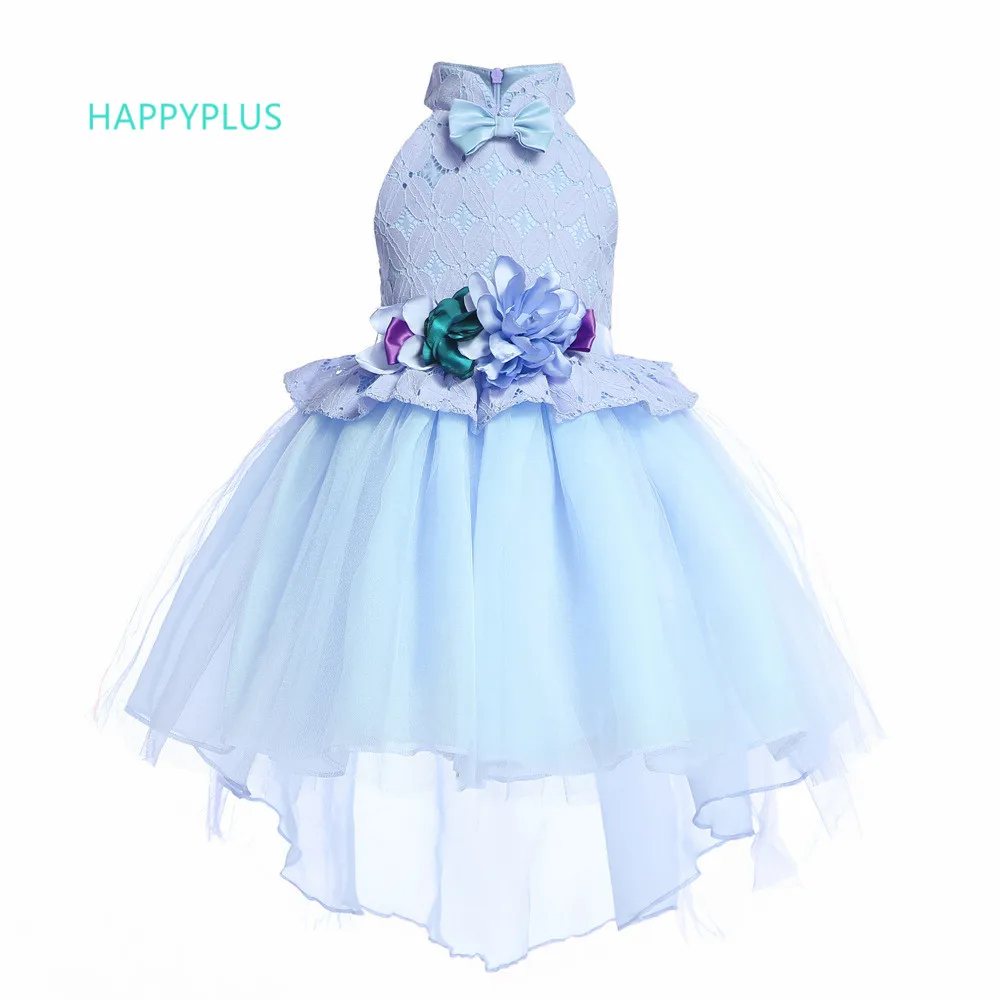 HAPPYPLUS элегантное кружевное платье с цветочным рисунком для девочек детские