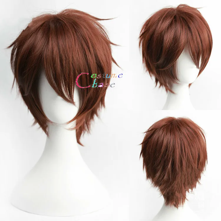 

Парики Chiaki Косплей Morisawa из аниме «Звезды», короткие коричневые термостойкие синтетические волосы + бесплатная шапочка для парика