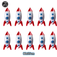 10pcs oversized 3d rocket balloons astronaut foil balloon spaceship ballons for boy kids outer space birthday party decorations