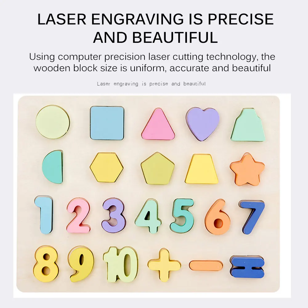 Красочные Форма соответствующие блок деревянный цифры и алфавит ABC граф доска