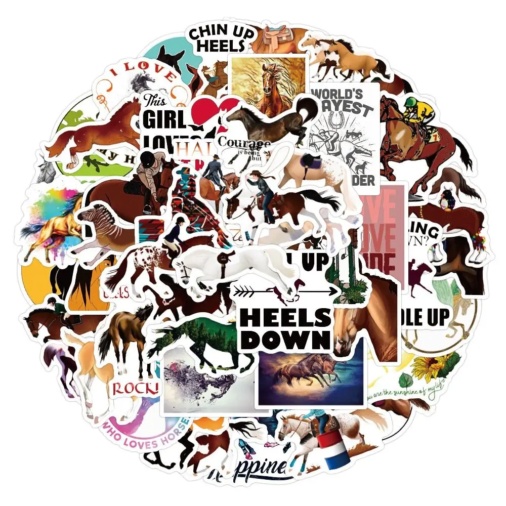 

50pcs fun horse graffiti Classic Decal waterproof laptop Luggage Motorcycles Phone Children's Toy skateboard guitar stickers