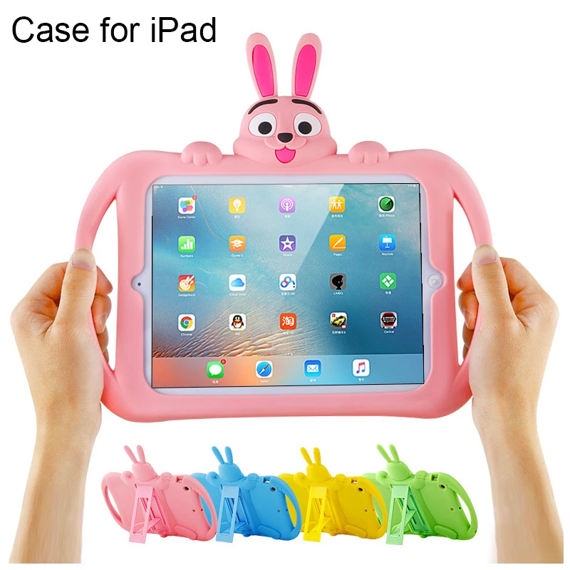 Силиконовый чехол для iPad air 2, 9,7 дюймов,,, детская подставка с милым Кроликом, чехол для планшета для iPad mini 2, 3, 4, 5, чехол