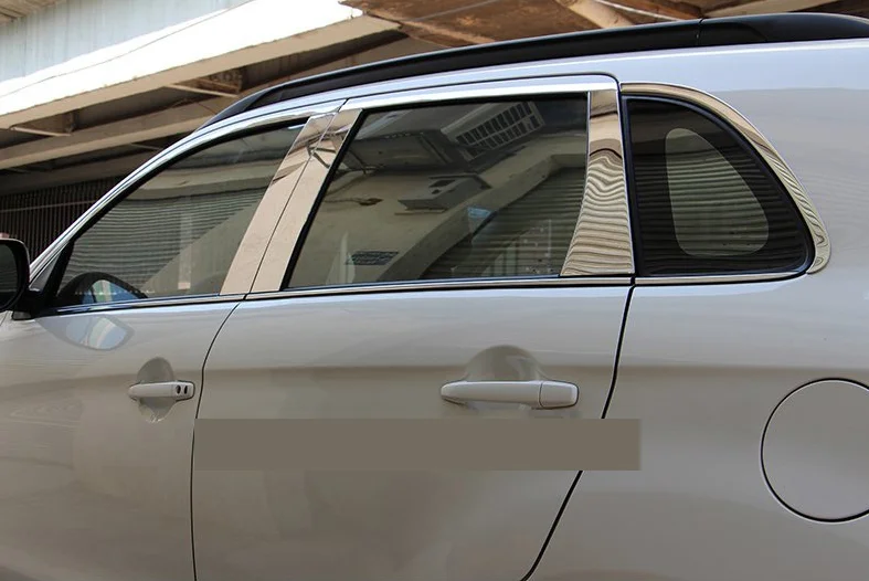 stainless steel car window chrome trim for mitsubishi asx Outlander Sport rvr 2011 2012 2013 2014 2015 2016 2017 | Автомобили и