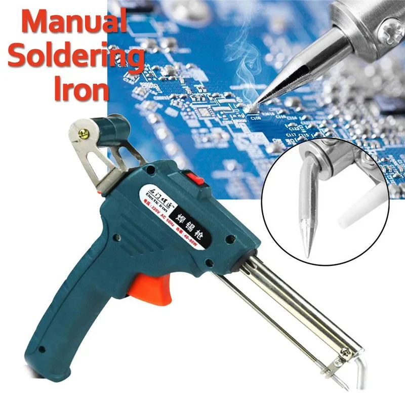 

EU/US Plug 60W Hand-held Soldering Iron Gun Automatically Send Tin Rework Machine 110-240V