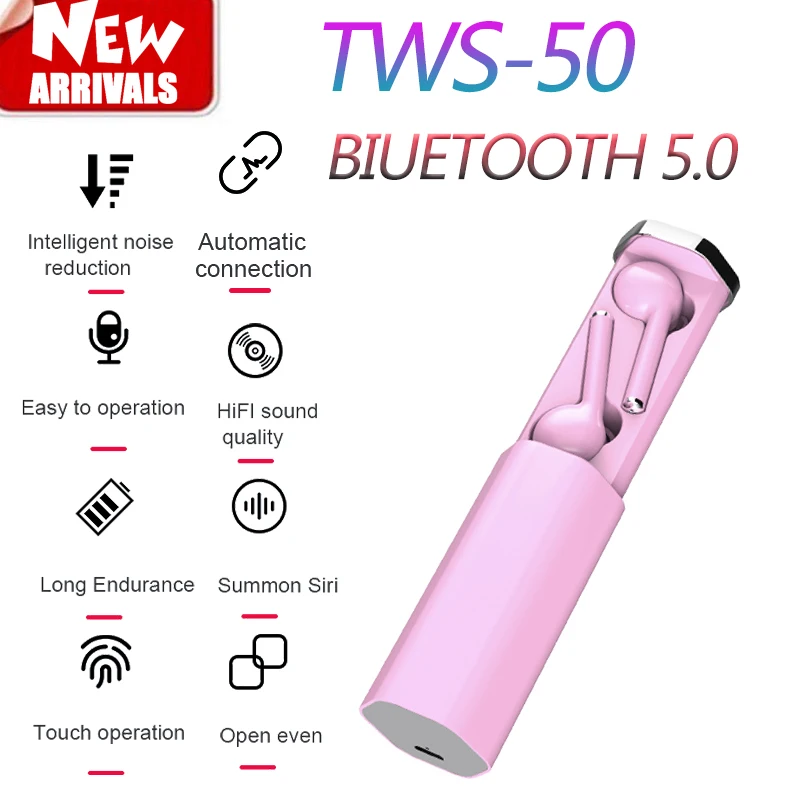Новые наушники TWS беспроводные Bluetooth 5 0 с микрофоном гарнитура шумоподавление для