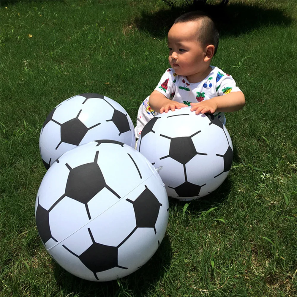 

4pcs Inflatable Football Toys Kids Beach Balls Toys Inflatable Soccers Toys