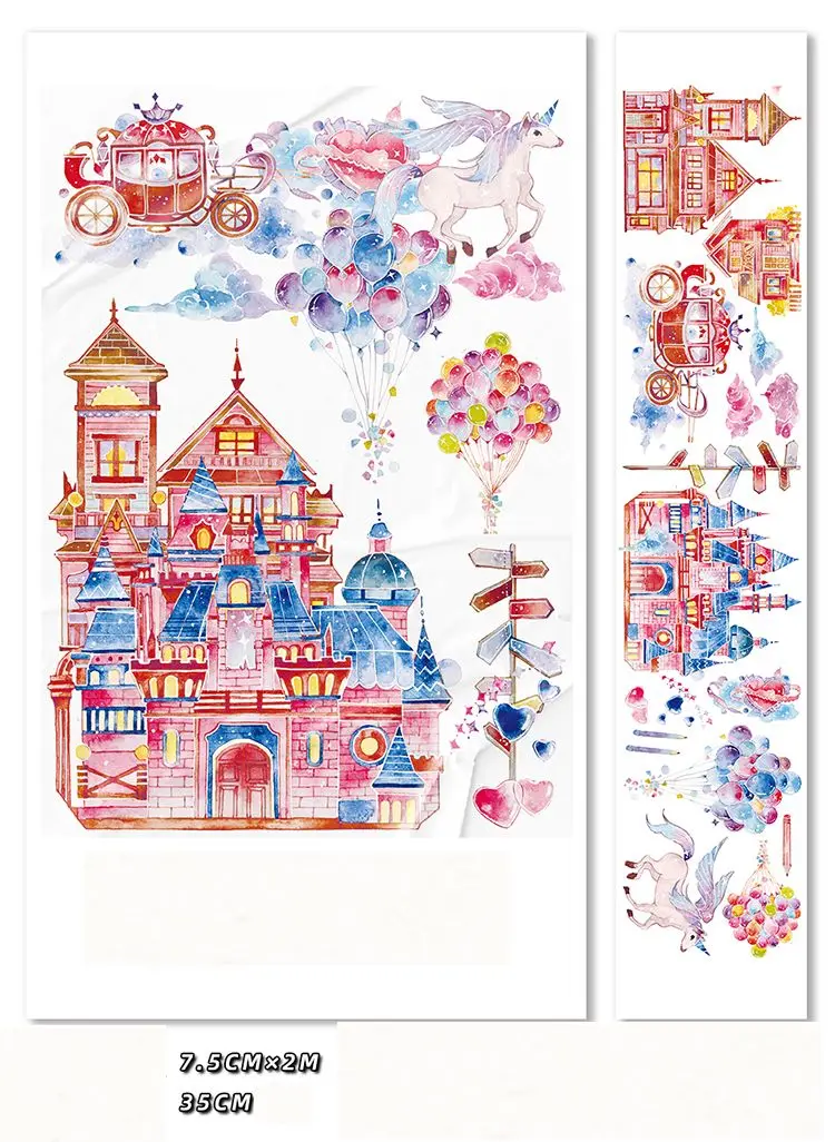 

2M Flower House Ballon Washi Tape