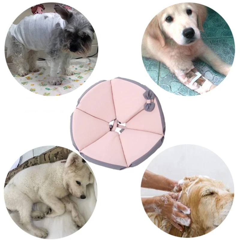 

Adjustable Protective Collar Sor Cats And Dogs Comfy Cone Soft Pet Recovery Collar