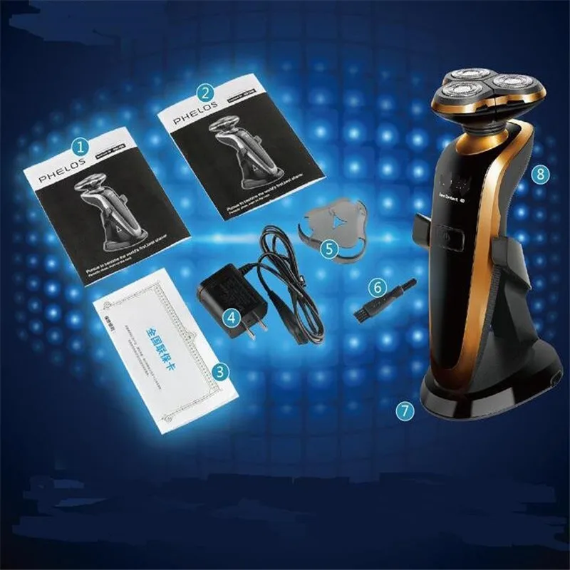 beard razor Водонепроницаемая электрическая бритва для бороды, 3D плавающая роторная бритва, триммер для лица, стрижки волос, машинка для стрижки усов, машинка для стрижки волос - Цвет: beard razor