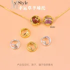 S925 Стерлинговое Серебро, маленькие свежие пустые бусины в форме травы на удачу, искусственные бусины, хрустальные бусины, поддержка драгоценностей