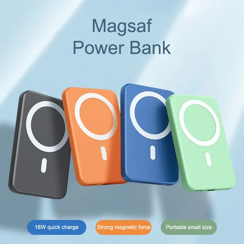 

For Apple Magsafe Charger Portable Wireless Powerbank Thin Slim External Auxiliary Battery For Iphone12 Magnetic Mini Power Bank