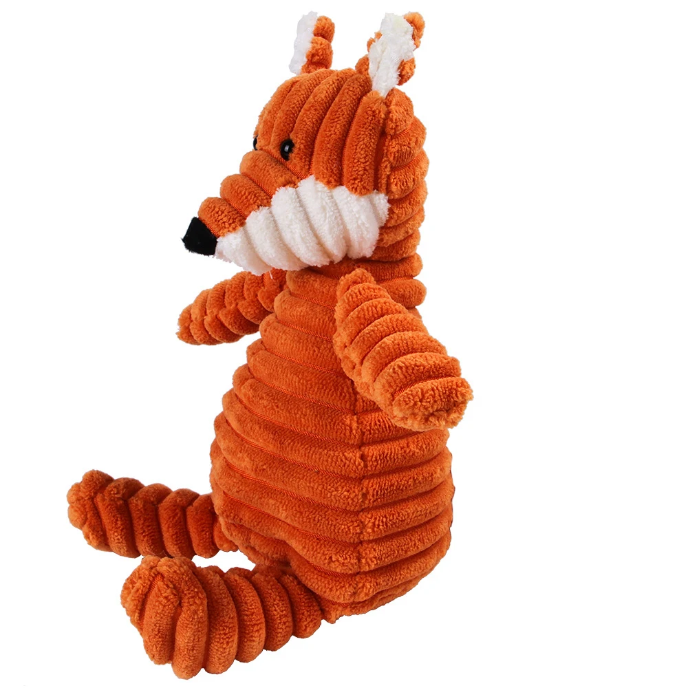 

Corduroy Dog Toys for Small Large Dogs Animal Shape Plush Pet Puppy Squeaky Chew Bite Resistant Toy Pets Accessories Supplies