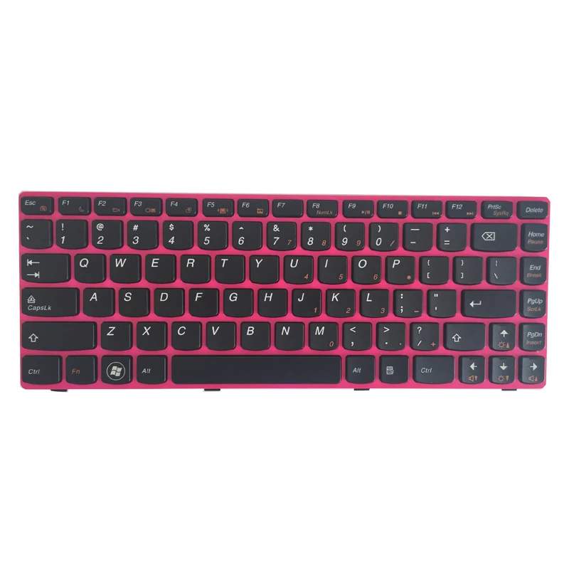 Клавиатура для ноутбука Lenovo IdeaPad Z370 Z470 Z470A розовая рамка | Компьютеры и офис