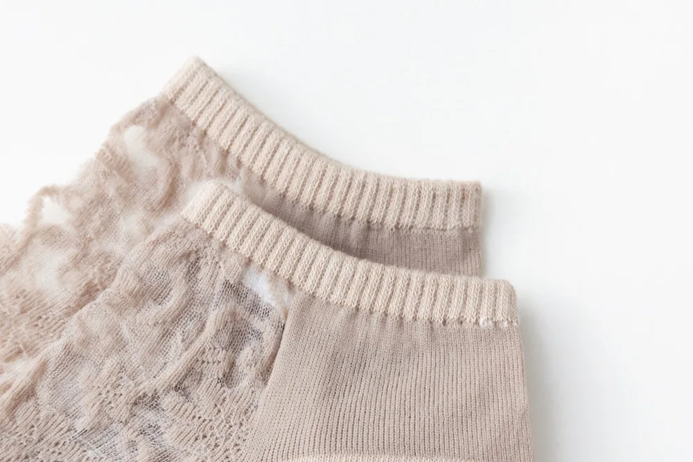 

5Pair Retro Floral Thin Ladies Socks Spring Summer Kawaii Japanese Cotton Silk Breathable Comfortable Sox Mesh Women's Socks