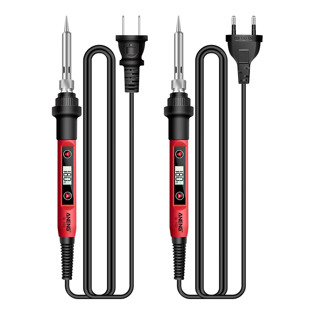 

12pcs Digital 60w Electric Soldering Iron Kit Adjustable Temperature Welding Heating Tip Ceramic Heater Rework Tool Set
