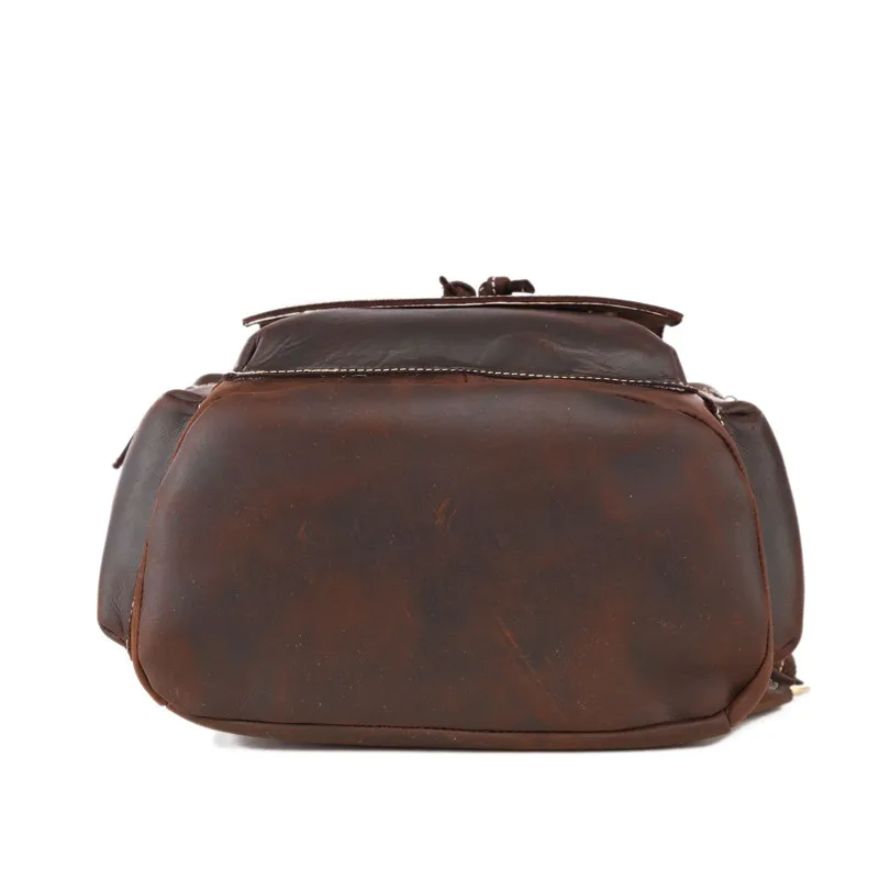 Рюкзак из натуральной кожи для мужчин и женщин винтажный дорожный Повседневный