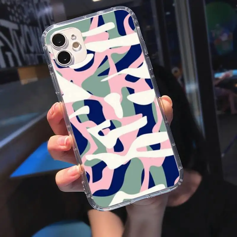 

Camouflage Pattern Camo Military Army Soft Phone Case Transparent Case For Iphone 6 6s 7 8 Plus XR X XS 11 12 Pro Max
