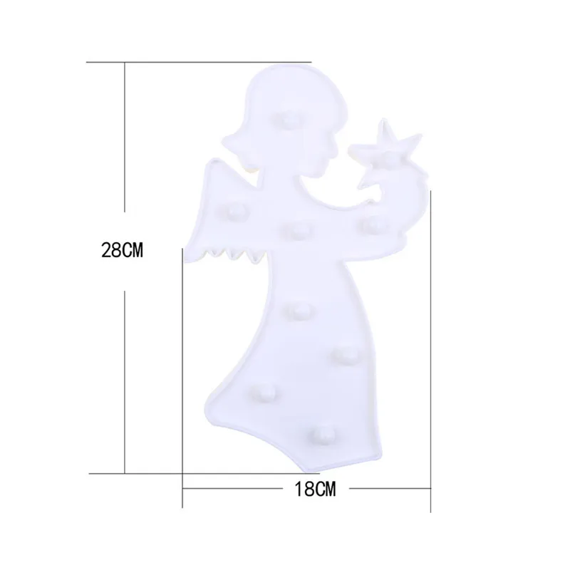 Светодиодный ночсветильник с креативным ангелом фонарь на батарейках домашний