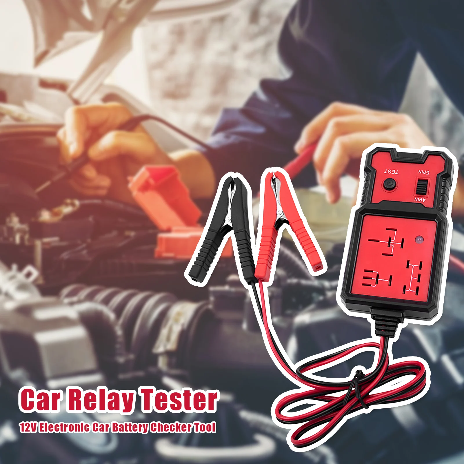 

2021 New Car Relay Tester Universal 12V Electronic Automotive Relay Tester Car Battery Checker