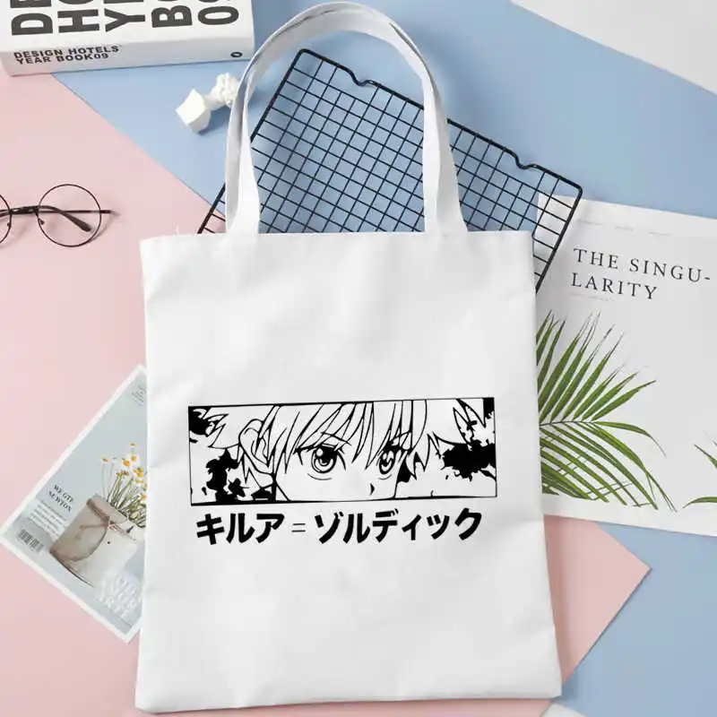 

Hunter x Hunter хозяйственная Сумка многоразовые хлопковые bolsas de тела сумка для покупок сумка эхосумка sacola многоразовый мешок ткани, цветные ткан...