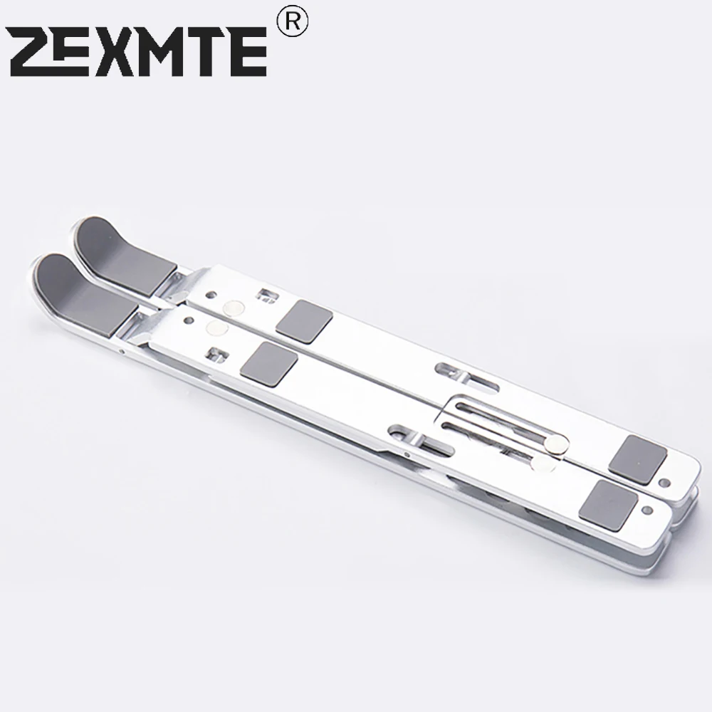 

Zexmte Aluminum Laptop Stand MacBook Laptops Holder Notebook Bracket 7 Levels Adjustable Desk Rack Support for Desk iPad Air Pro