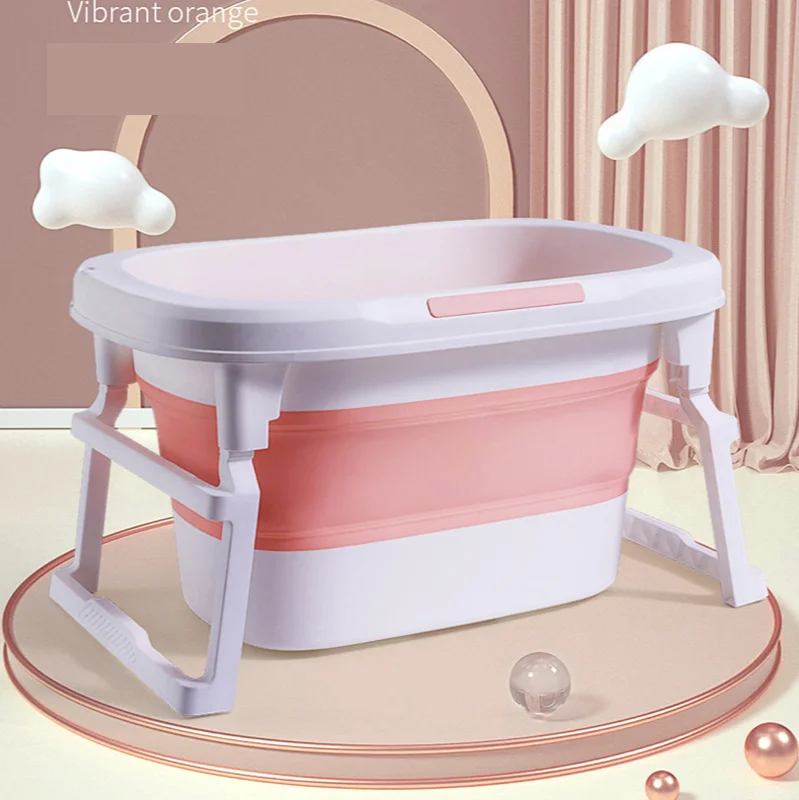 Infant Folding Bath Tub Bath Barrel Baby Bath Barrel Home Portable Children's Tub Baby Supplies Baby Bath Baby Bath Tub