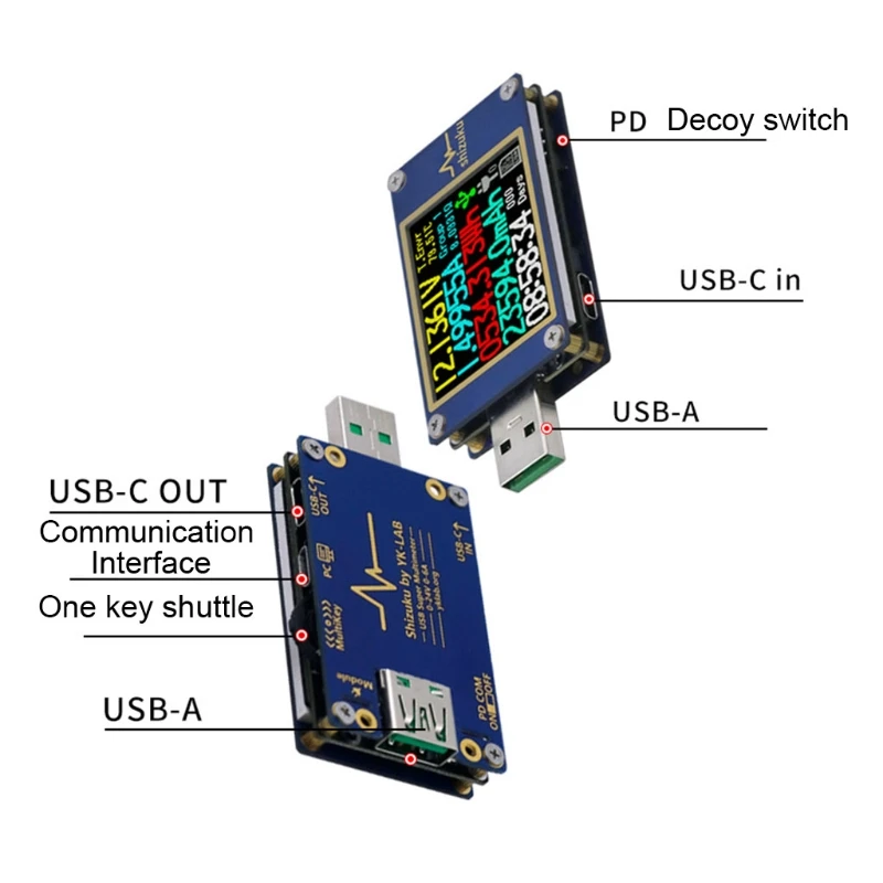 

YK001-USB high-precision fast charging data line voltage and current tester