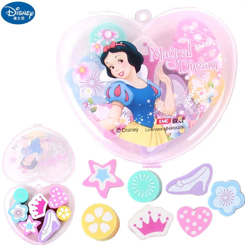 Disney Белоснежка мультфильм в форме сердца ластик Микки и Минни новинка милые