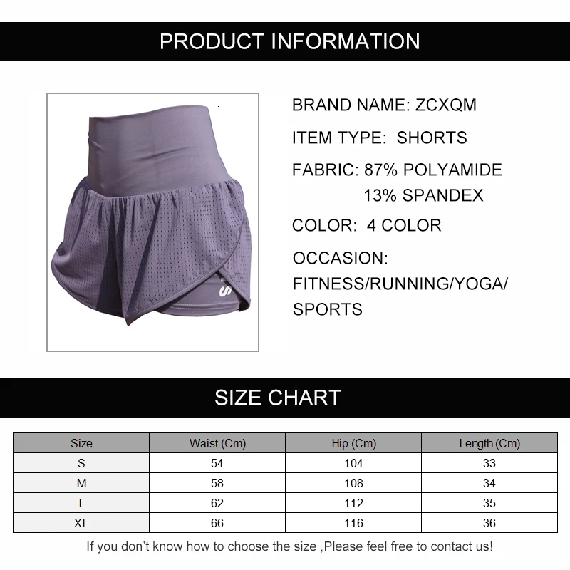 

High Waist Women's Sports Shorts Yoga Fitness Fake Two Pieces Solid Sport Workout Quick Dry Gym Sport Running 2019 Summer New