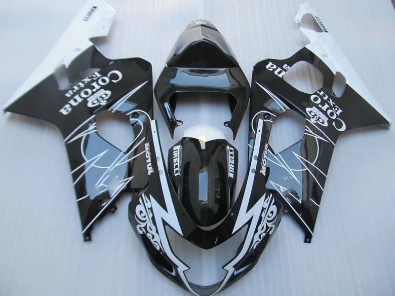 Комплект обтекателей для мотоцикла GSXR600 750 K4 04 05 GSXR 600 2004 2005 белый глянцевый черный