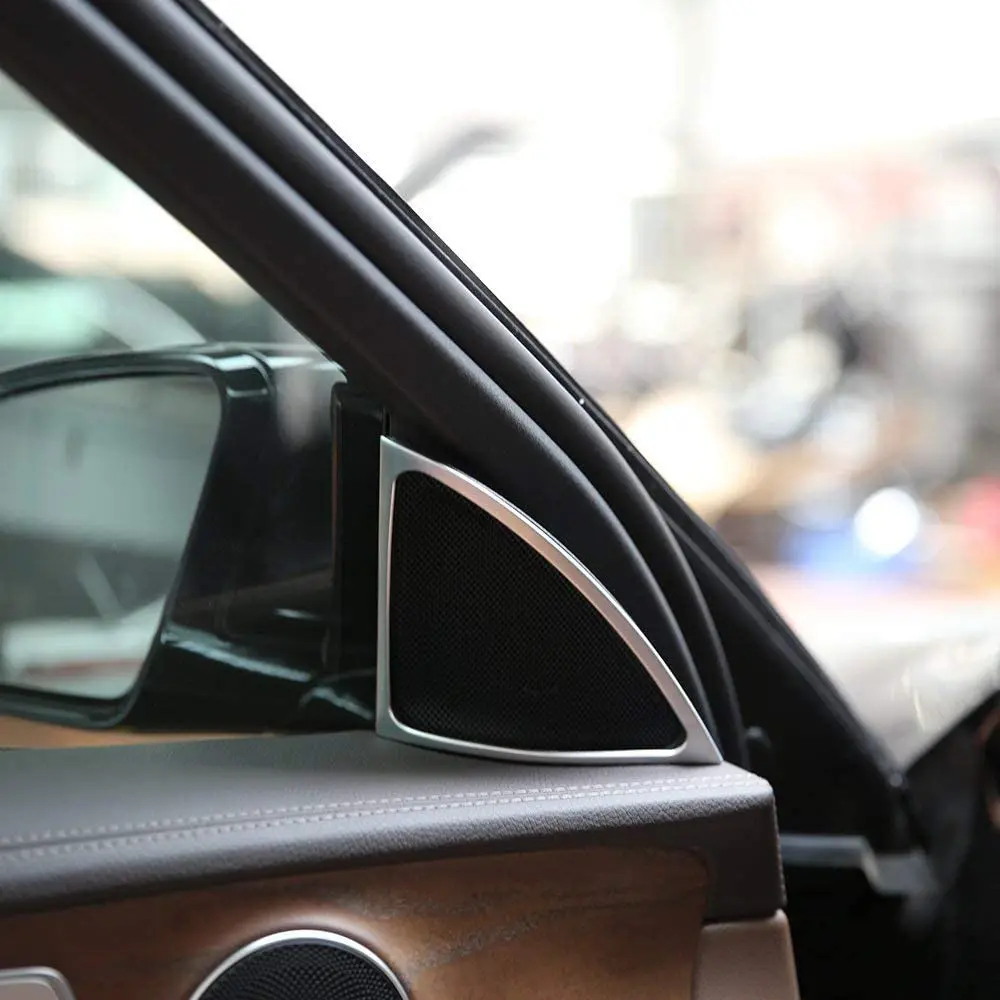 

ABS Plastic Tweeters Speaker Cover Trim Car Accessories For Mercedes Benz MB E Class W213 E200l E300l 2016-2018 Matt Silver