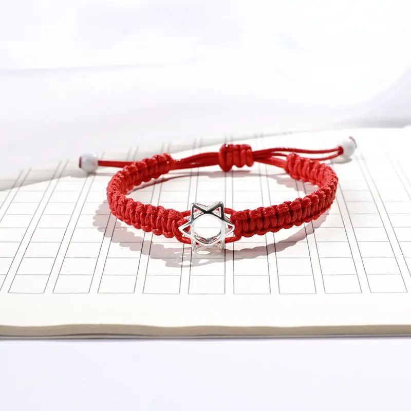 Плетеный вручную браслет с шестью звездами Женская мода темпераментная новая