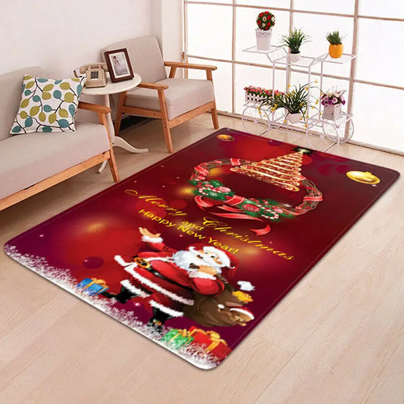 

Merry Christmas Carpet Living Room Rugs Bedroom Children's Room Decoration Rug Home Bedroom Carpet Boy Bedside Mat