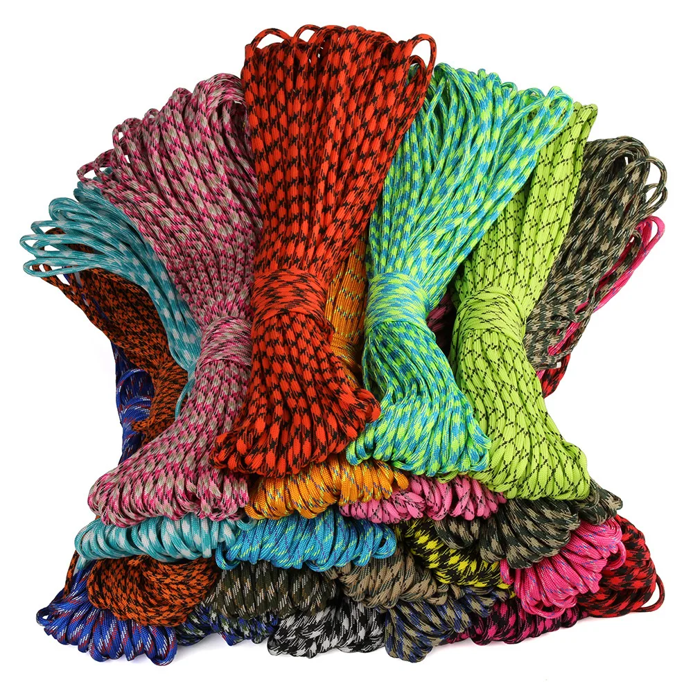 Новый DIY 5 мм ярдов двухцветная веревка для зонта семь ядер полипропиленовая