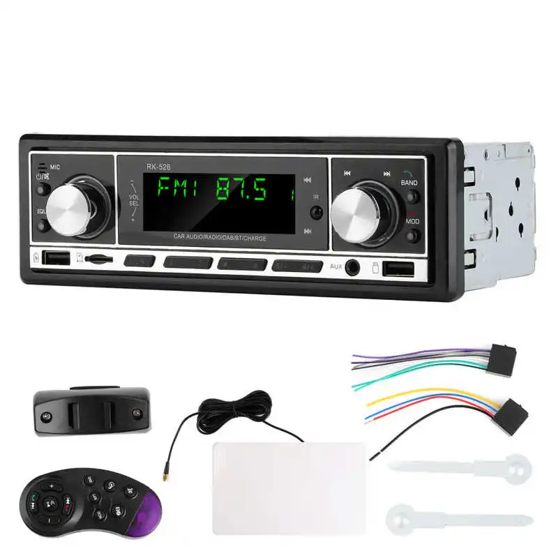 DAB FM автомобильный радиоприемник стерео Bluetooth MP3 плеер ЖК экран ИК пульт
